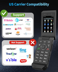 Rugged Flip Phone Unlocked, 4G LTE 2.8” Touchscreen Smart Cell Phone Android 11