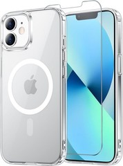 iPhone 12 Mini Case & iPhone 13 Mini Case Clear with Screen Protector, Shockproo