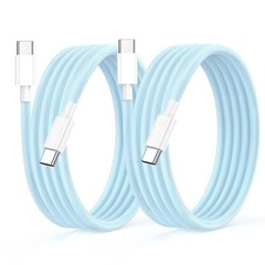 2Pack USB C to USB C Charger Cable 6FT for iPhone 15 60W Fast Charging Cord