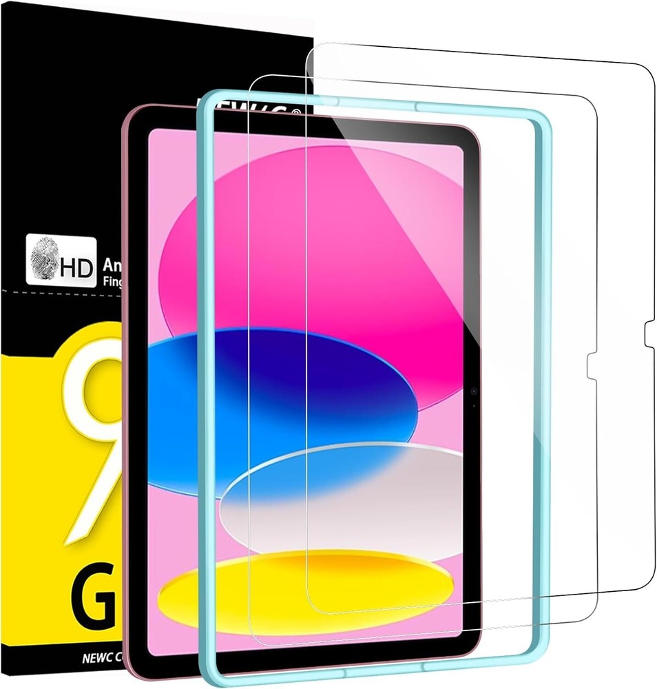 iPad 10.9 in 10Gen Screen Protector Tempered Glass Bubble Free 2Pac Anti Scratch