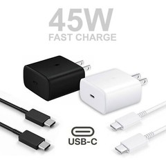 ⚡45W Type USB C Super Fast Wall Charger 6ft Cable For Samsung Galaxy S24 S23 S22