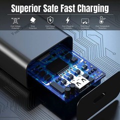 ⚡45w Type USB-C Super Fast Wall Charger 6FT Cable For Samsung Galaxy S22 S21 S20