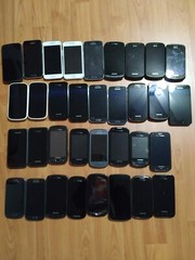Lot of 34 Mixed model Samsung Galaxy For parts