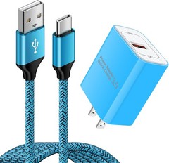 Fast Charging 25W USB Type-C Wall Charger for Samsung Galaxy S26/S25 6Ft