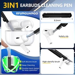 Black Case Cover for AirPods Pro 2nd/1st Generation with Secure Lock Clip
