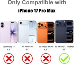 Magnetic Case for iPhone 17 Pro Max Slim Translucent Matte Purple Design 2025