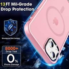 Strong Magnetic Translucent Matte Back Slim Shockproof Case for iPhone 13 6.1″ P