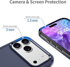 For iPhone 17 Pro Max Case Heavy Duty Rugged Shockproof Durable Cover-Blue