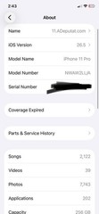 Apple iPhone 11 Pro A2160 256GB Midnight Green T-Mobile Face ID Issue READ