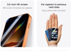 Unlocked Global 3G mini 3.0-inch touchscreen Smartphone Android 8.0 Phone Orange