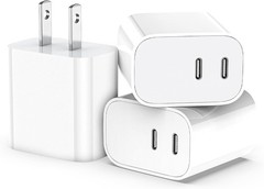 3-Pack 20W USB-C Fast Charger Block for iPhone 17/16/15/14/13/12/11/XR/X
