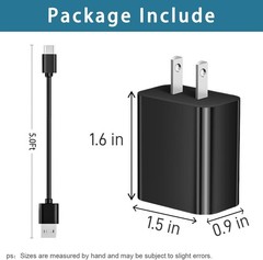 10W USB-C Fast Charging Adapter for Samsung Galaxy A14 A15 A16 5G Phones