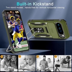 Olive Green Military Grade Shockproof Case for Google Pixel 10 Pro XL + Screen P