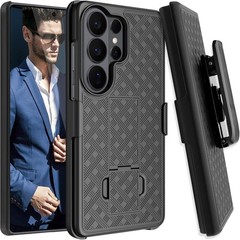 Samsung Galaxy S26 Ultra Case with Belt Clip Holster Slim Combo Shell Black