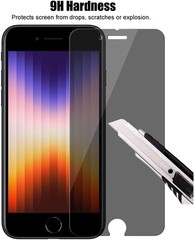 3PCS Privacy Screen Protector & Tempered Glass for iPhone SE 3/SE 2 4.7 Inch Ant