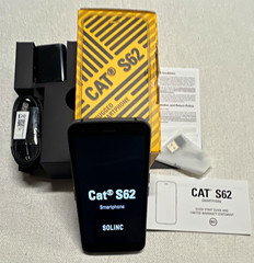 CAT S62 Black Rugged Bar Smartphone 128GB 4G 12MP w/ Box USB Manuals