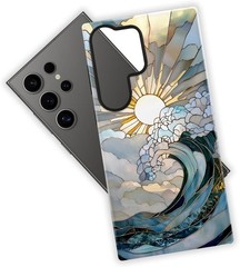 2PCS Case & Cover for Samsung Galaxy S24 Ultra Drop Resistant Glossy Dual-Layer