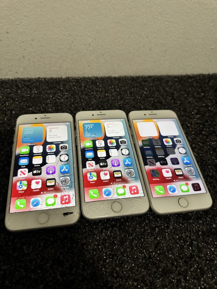 Apple iPhone 7 – 32GB – (Unlocked) A1778 – 3pc LOT – Cracked