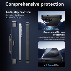 Samsung Galaxy S26 Ultra Case with Belt Clip Holster, Heavy Duty Protection Blac
