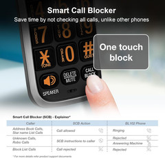 BL102-3 DECT 6.0 3-Handset Cordless Phone for Home with Answering Machine, Call