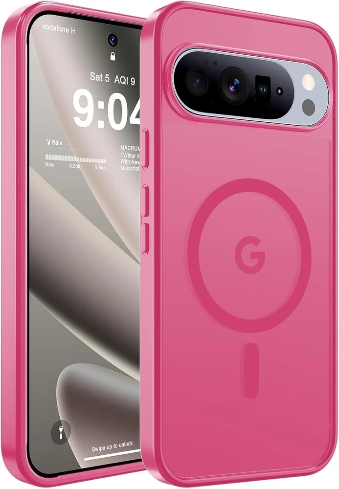 Magnetic Matte Case for Google Pixel 10/10 Pro 6.3-Inch Slim Translucent Hot Pin
