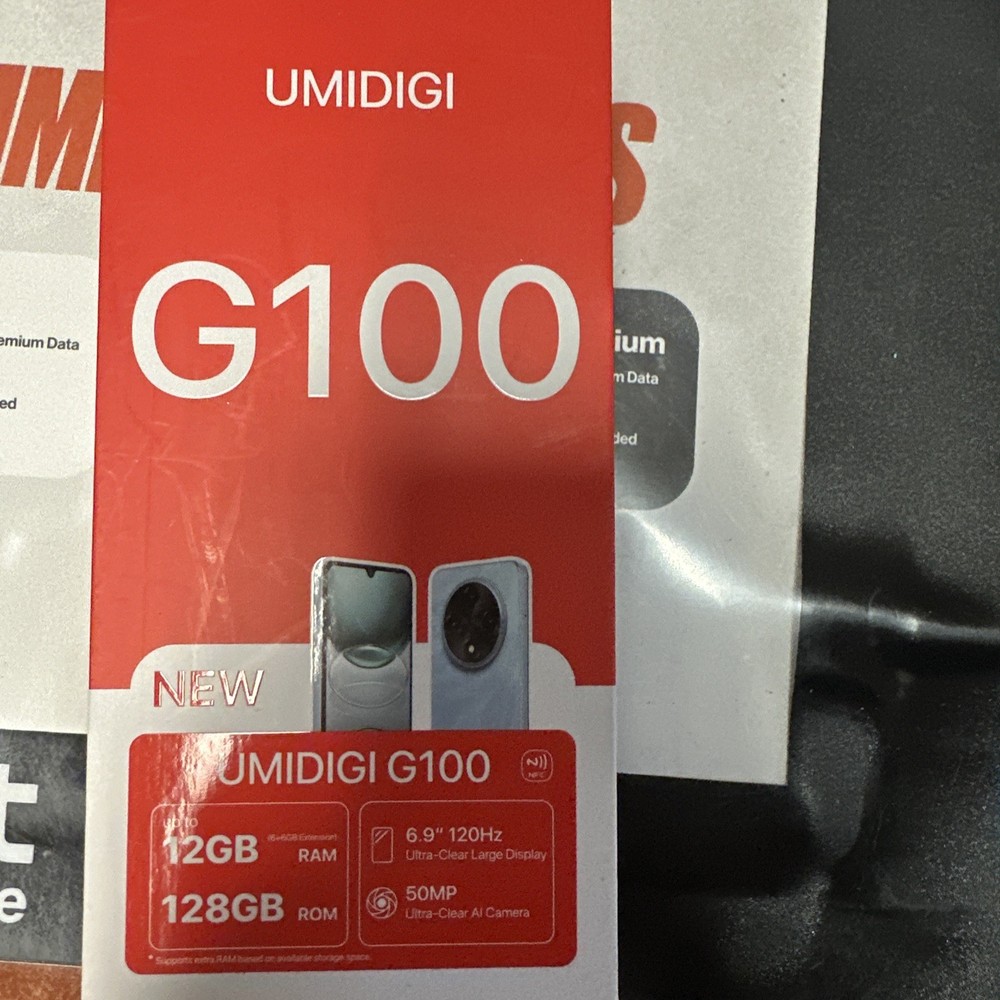 UMIDIGI G100 Smartphone 128GB Black Unlocked Global Version