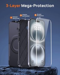 For iPhone 16 Plus Case w/ 10 FT Military Shockproof Heavy Duty Protection Cover