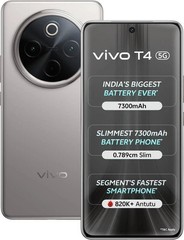 vivo T4 5G (Phantom Grey, 256GB+12GB) Snapdragon 7s Gen 3 5G Processor