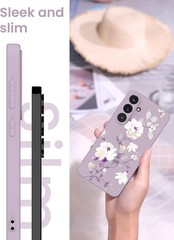 Floral Samsung Galaxy S25 FE 5G Case for Women with 2X Screen Protector, Girls