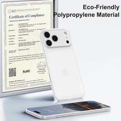 iPhone 17 Pro Max Ultra Thin Case 0.3mm Lightweight Matte Hard Cover with Camera