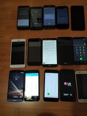 Lot of 15 Hybrid model LG G4/G3/hTC/UMX /Motorola and other For parts