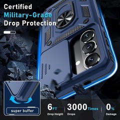 Samsung Galaxy S26 Case Built in Slide Camera Lens Cover + Screen Protector + Ki