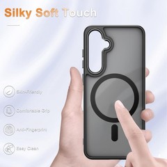 For Samsung Galaxy S25 Plus Case with Translucent Frosted Shockproof Protection