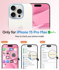 Light Pink Translucent Matte iPhone 15 Pro Max Case with Full Camera Protection