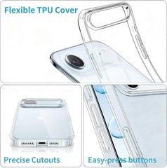 Clear Soft Transparent TPU Bumper Cover Case for iPhone Air