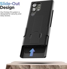 Belt Clip Case & Slim Phone Case for Samsung Galaxy S23 Ultra Black