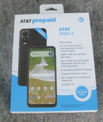 AT&T Prepaid Smartphone Vista 2 Carbon Black 64GB 13MP 6.6″ HD+ Display – NEW