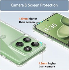 1. For Motorola Moto Edge 2025 Case: Military-Grade Shockproof Cover, Clear 2.