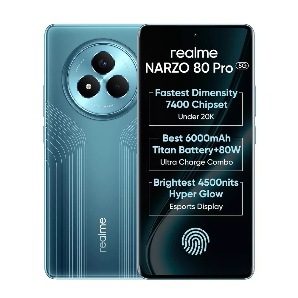 realme NARZO 80 Pro 5G 128GB Unlocked Dual SIM Android Smartphone – Racing Green