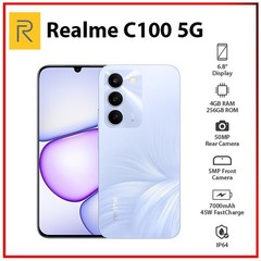 Realme C100 5G 4GB+256GB PURPLE Global Dual SIM Unlocked Android Cell Phone