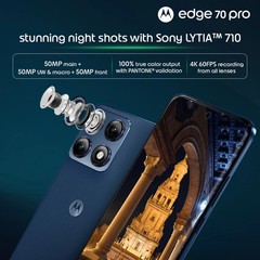 Motorola Edge 70 Pro 5G 256GB Marble Lily White Unlocked Global Version 50MP