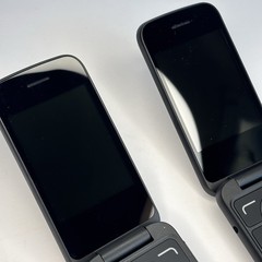 Lot Of 2 Alcatel MyFlip 2 – A406DL 4GB Black Tracfone Flip Phone Bundle – Tested