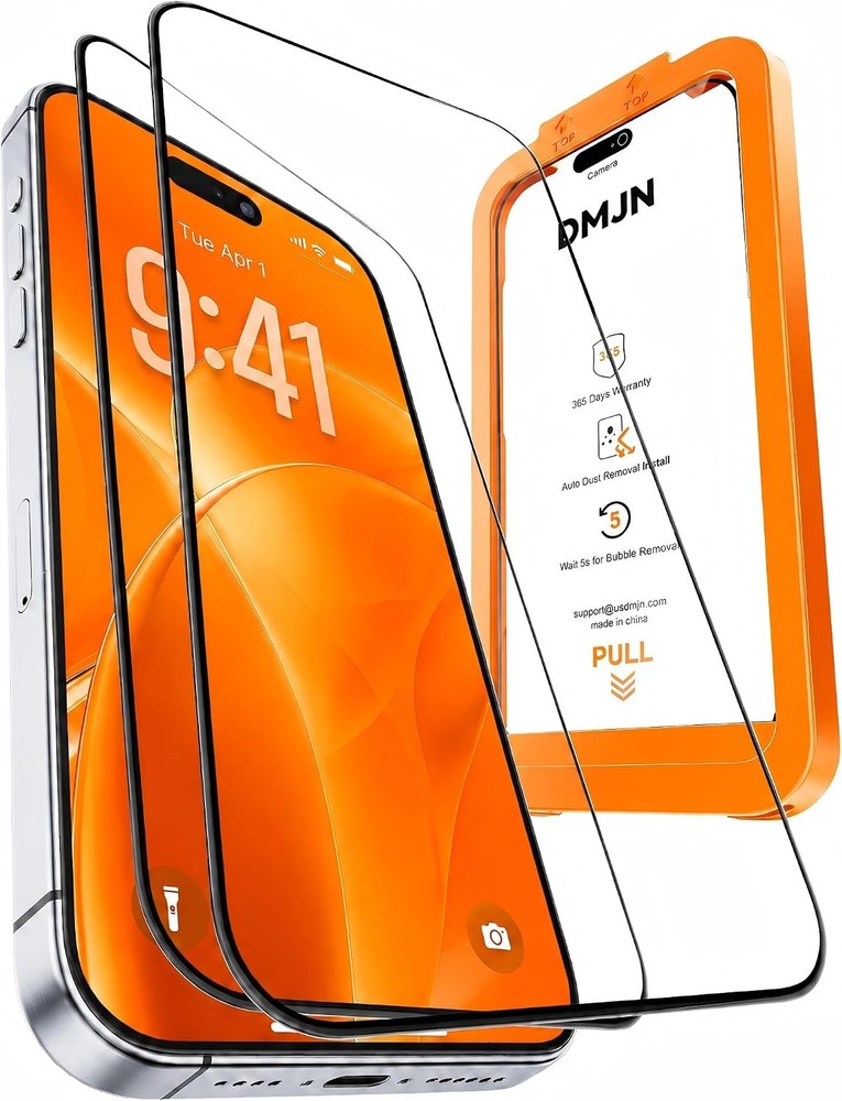 2 Pack Tempered Glass Screen Protector for iPhone 17 Pro 6.3 Inch Case Friendly