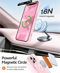 Light Pink Translucent Matte iPhone 15 Pro Max Case with Full Camera Protection