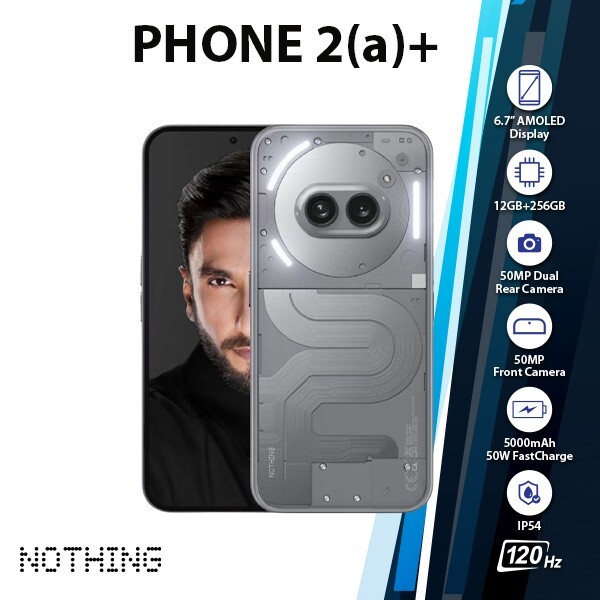 Nothing Phone 2(a) Plus Android Cell Phone(Grey/12GB+256GB/Dual SIM/Unlocked)