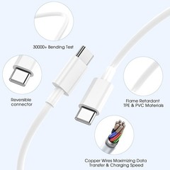 20W USB-C Wall Adapter Charger with 6ft Fast Charging Cable for iPhone 17/16