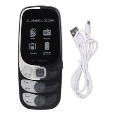 Black 2G Elderly Mobile Phone 2.4 Inch 32MB And 32MB Triple Card Triple WT
