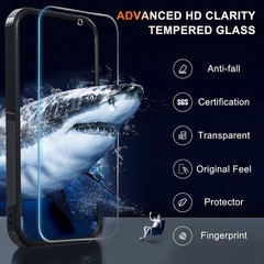 RMOCR Black Matte Case for Google Pixel 10 & 10 Pro, Tempered Glass, Lanyard Str
