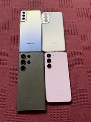 4 Lot Samsung Galaxy S23 Ultra Unlocked, S23 AT&T S21+, S21 Cracked *For Parts*