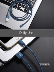 Phone Charger Cable, [2Pack 2 Feet] Nylon Braided Fast Charging USB Cord 0.6M